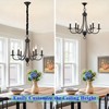 6-Light Black Farmhouse Chandelier,Industrial Modern Light Rustic Candle Style Hanging