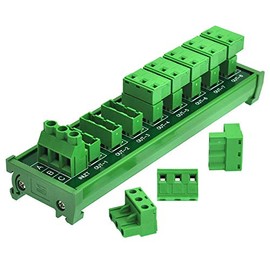 DIN Rail Mount 30A/300V 8x3 Position Pluggable Terminal Block Distribution Module