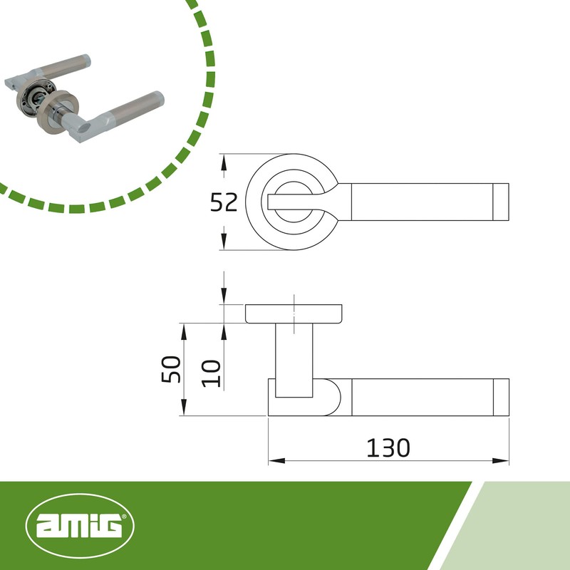 Amig - Door Handle Set with Rosette | RUMI-Mod. |
