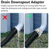 7.62 * 10.16cm/3 * 4in White-PVC Downspout Adapter, Connects Downspout