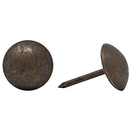 ComfortStyle Premium Upholstery Tacks, Nailhead Decorative Trim for Furniture, 7/16-inch Diameter (100, Dark Natural)