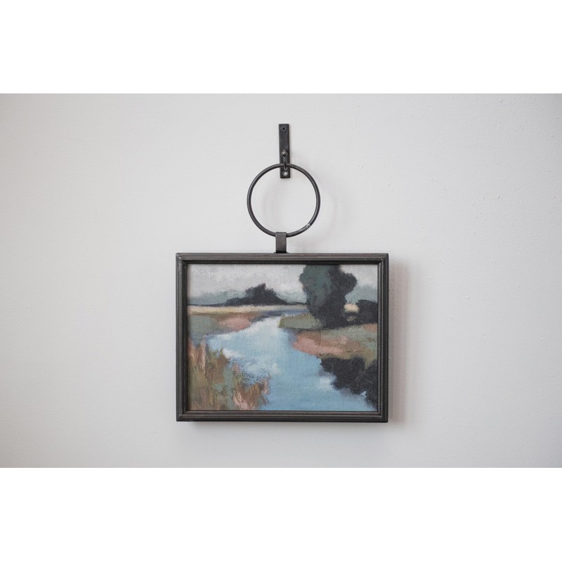 Creative Co-Op Metal and Wood Framed Landscape Wall Art with