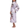 ABC-STAR Women's Kimono Robe Peacock & Blossom Robe Wedding Satin