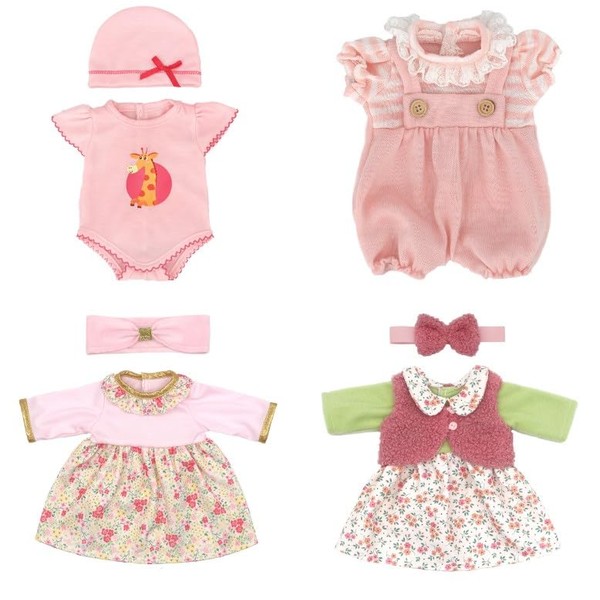 Doll Clothes Outfits for Baby Dolls, Doll Clothes 35-43 cm, 4 Pieces Doll Clothes for Baby Dolls, Clothing Outfits for Baby Dolls 14-18 Inches