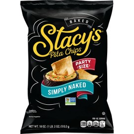 Stacy's Pita Chips Stacys Pita Chips, Simply Naked, 18 Ounce Party Size! Bag