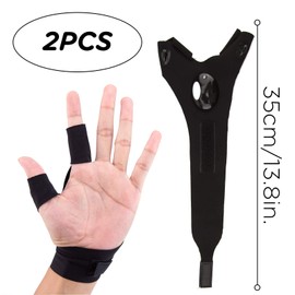 LUTER 1 Pair 2 LED Flashlight Gloves Fingerless Fishing Gloves and Screwdriver Gadget Tool for Repairing Working in Darkness, for Men Women Camping Hiking Outdoor Activities