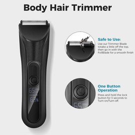 Electric Body Hair Trimmer, Cordless Groin Hair Trimmer for Men, Waterproof Electric Shaver, Men's Hair Removal Tool, Great for Men's Daily Use, Christmas Gift, Winter Gift Set, Winter Gift, Electric Hair Trimmer