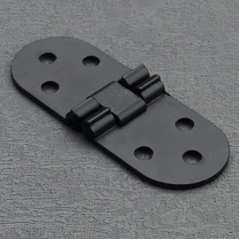 Roellgs 4 Pieces Folding Flap Hinges, Folding Table Butler Tray Flap Hinges, Stainless Steel with Screws for Cabinet Furniture (Black)