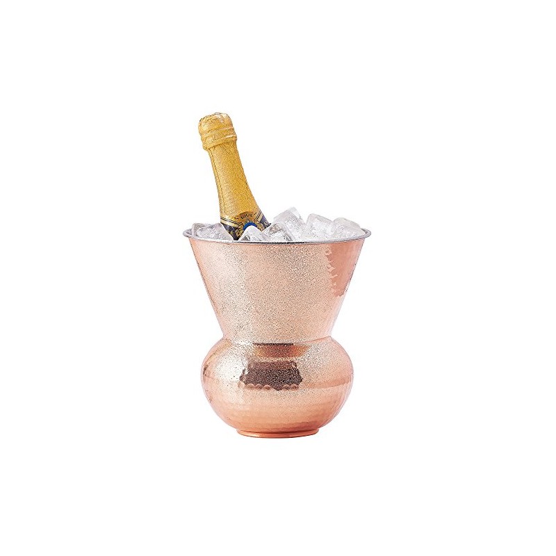 Old Dutch Hammered Solid Copper Hourglass Cooler, 31/4 qt., Copper