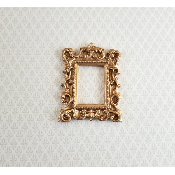 Town Square Miniatures Dollhouse Miniature Small Picture Frame Fancy Gold