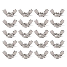 QXSKSLH M5 Wing Nuts Stainless Steel 304 Fasteners Parts Screws Hand Twist Tighten Ear Butterfly Nut,50Pcs