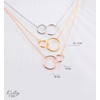 Kritz Women's Necklace Circle Pendant with 2 Rings Gold or