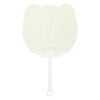 Animal Fan, White, Plain, 2 Pieces, Height 13.8 x Width