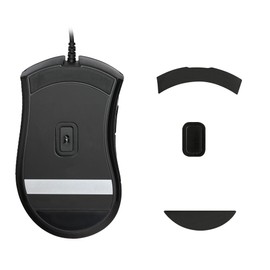 kwmobile Mouse Feet Replacement Compatible with Razer DeathAdder Elite Computer Mouse Skates Sticker - Black