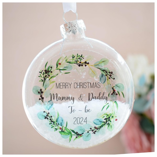 Mummy & Daddy To Be 2024 Merry Christmas Decoration. New