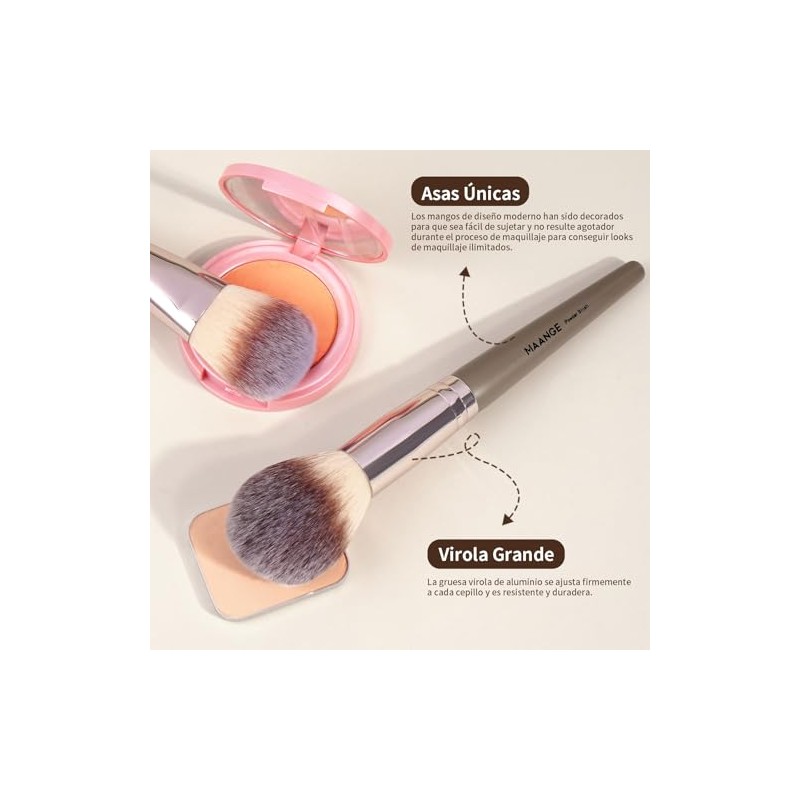 MAANGE Brochas para Maquillaje 28 Piezas con Bolsa Set de