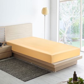 PiccoCasa Fitted Sheet, Satin, Mattress Cover, For Both Western and Japanese Style, Bed Cover, Rayon Material, Bed Sheet, Smooth Gusset, Approx. 13.8 inches (35 cm), Easy to Put on and Take off,