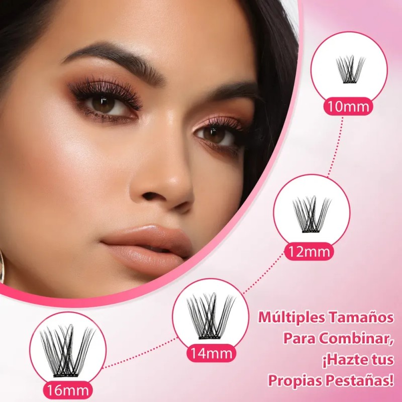 Gorgeous Olivia 88 Pestañas Postizas Kit Completo Rosa Chicle Black