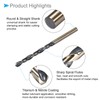 CoCud Twist Drill Bits 4.5mm Cutting Edge Titanium Nitride Coated
