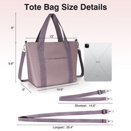 Geestock Small Tote Bag for Women with Zipper, Cute Casual Tote Purse Bag, Waterproof Top Handle Shoulder Crossbody Handbag for Work Travel Shopping (Pink)