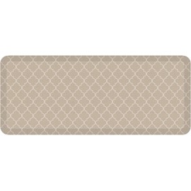 GelPro Anti-Fatigue Designer Comfort Kitchen Floor Mat, 20x48, Trellis Khaki Stain Resistant Surface with 3/4” Thick Ergo-Foam Core for Health and Wellness