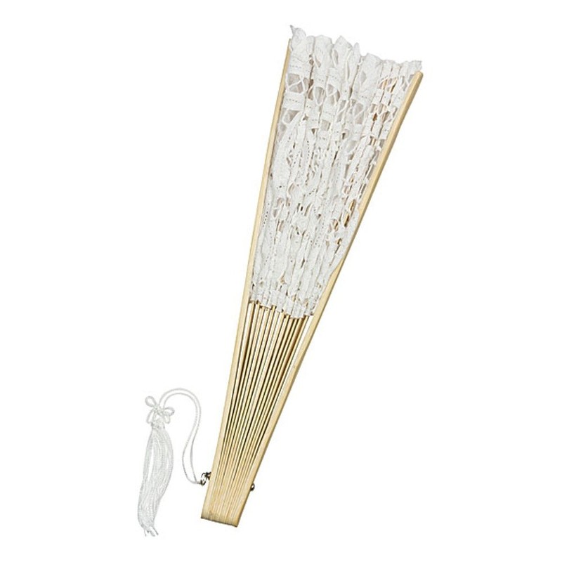 VON LILIENFELD Lace Fan Carmen, white