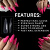 Poraceous 120 Stück Dual Nail Forms Set, Clear Matte Dual