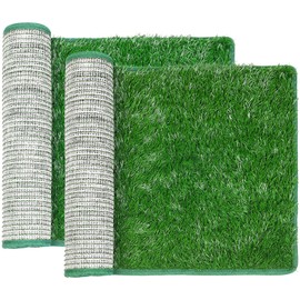 LOOBANI Dog Grass Pee Pads, Artificial Dog Grass Pads for Potty Tray, Fake Grass for Dogs to Pee On, Outdoor Indoor Pee Grass for Dog Potty… (14.1*18.1 inch)