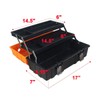 WEWLINE 17-Inch Tool Box Organizer 3-Layer Multiplication Plastic Storage Toolbox