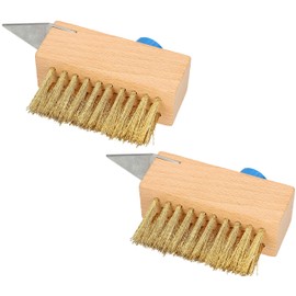 KOTARBAU® Set of 2 Joint Brush 40 mm with Steel Bristles Weed Brush Joint Cleaning Steel Brush Joint Scraper with Steel Bristles for Paving Stone without Handle