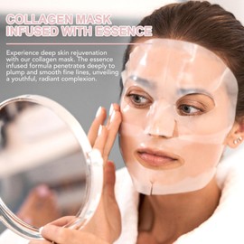ARCHIDATE Collagen Face Mask 4 Pieces - Collagen Mask Face Overnight - Anti Wrinkle Collagen Mask - Moisturising Face Mask - Masks Beauty Skin Care Mask - Smooth Firming Women Skin