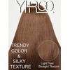 YIROO Yaki Straight Human Hair Wig with Bangs Chocotlate Brown