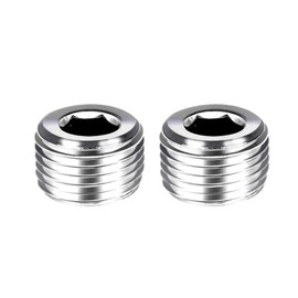 Joywayus 2Pcs Stainless Steel Internal Hex Countersunk Thread Socket Pipe Plug 1/2"NPT Male