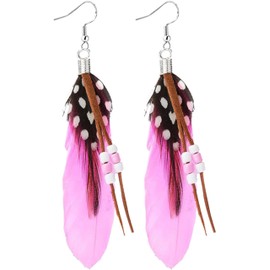 Stocking Stuffers Holiday Outfits for Women 2024 Feather Earrings for Women Vintage Boho Earrings Long Drop Dangle Earrings Dream Catcher Earrings Boho Statement Earrings Jewelry for Women