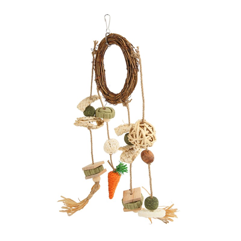 Rabbits Cage Hanging Chew Toys Safe Teeth Grinding Healthy Bunny