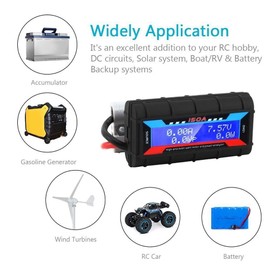 1 Piece 150A LCD Digital Amp Watt Meter Power Analyser Black Plastic Car Accessories Solar Caravan Meter for Anderson Plug Tool