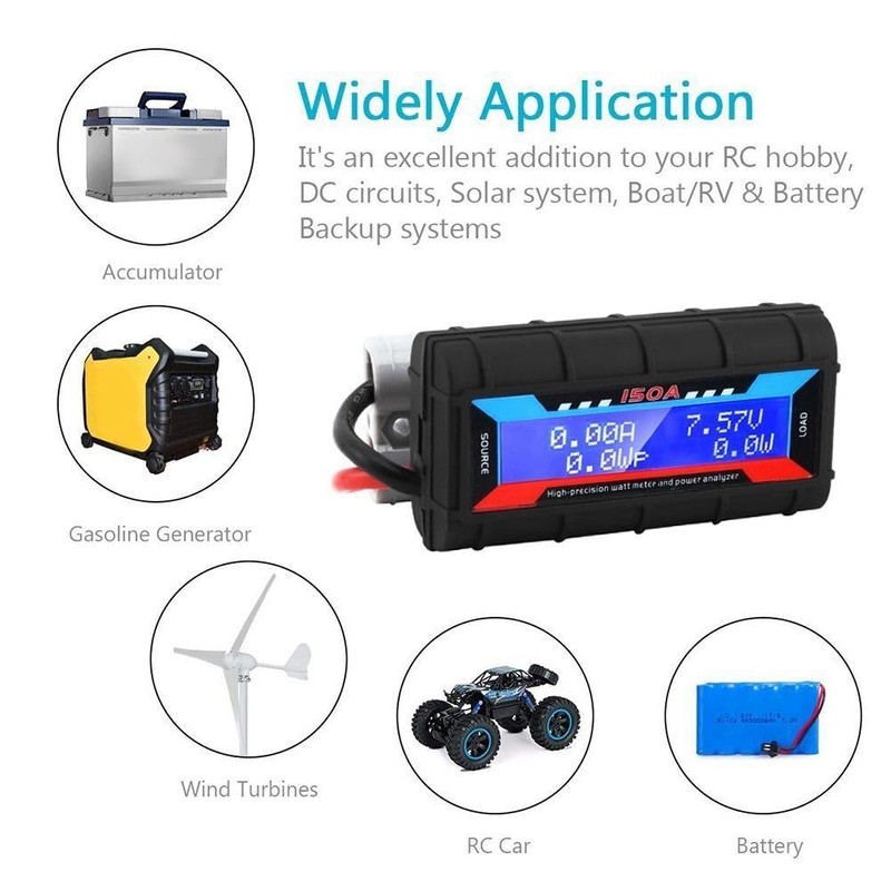 1 Piece 150A LCD Digital Amp Watt Meter Power Analyser