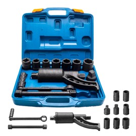 Heavy Duty Torque Multiplier Wrench Set - 1:64 Torque Wrench Set 11PCS Labor Saving Torque Multiplier Wrench Lug Nut Remover Lug Nut Wrench Set 1'' Drive 4800 NM with 8PCS CR-V Sockets Set (24-38MM)