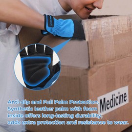 AIGEVTURE Work Gloves Men Work Gloves for Men Women Touch Screen,Thin Mechanic Working Gloves Lightweight