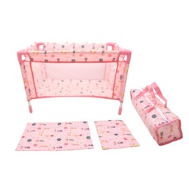 DOLLSWORLD from Peterkin | Travel carry cot with quilt, pillow and travel bag | Suitable for dolls up to 46cm (18"), assembled cot measures 53 x 32 x 32cm.| Dolls & Accessories | Ages 3+