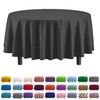 Party Solids 6-Pack Premium Plastic Tablecloth 84in. Round Plastic Table
