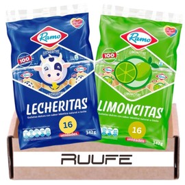 Galletas Lecheritas limoncitas Ramo - Sweet and Soft Crakers (32 pack) Lime Flavor Galletas Colombianas Colombian snacks comida colombiana mecato colombiano