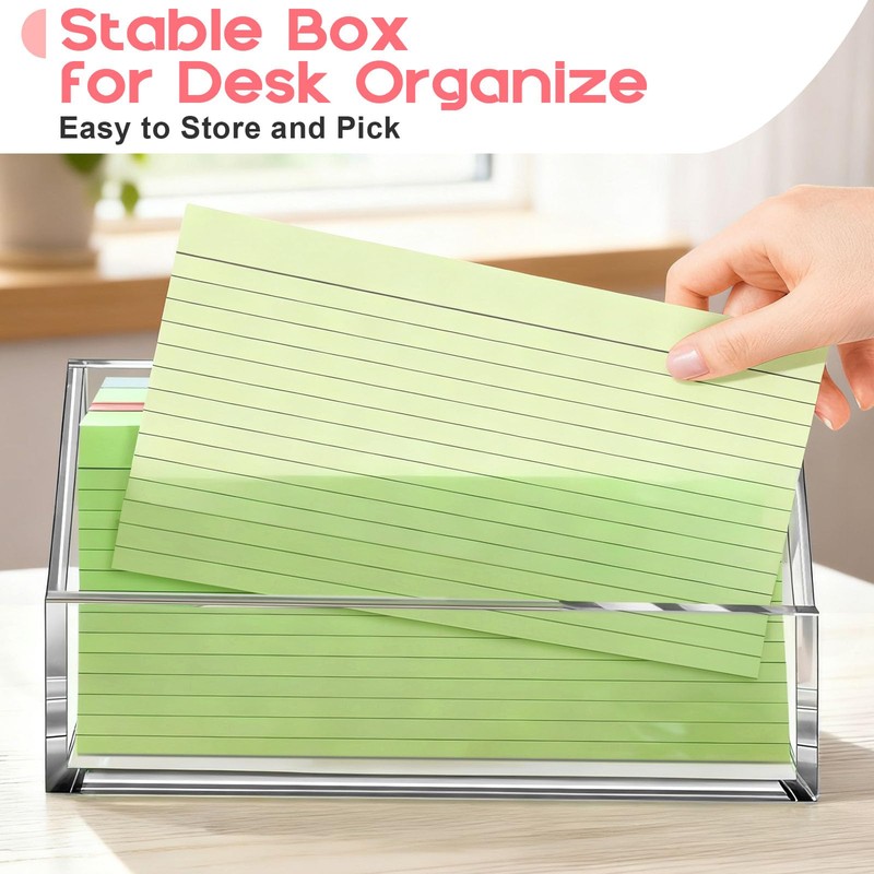 5x8 Index Card Holder, Clear Acrylic 5x8 Index Card Organizer