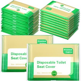 200 Pack Toilet Seat Cover Disposable, Flushable Paper Travel Toilet Seat Cover Portable for Adult and Kids' Potty Training, School, Airplane, Road Trips, Camping and in Public Restrooms