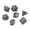 35Pcs Plastic Dice Kit Pearl Pattern White Numbers Polyhedral Dices