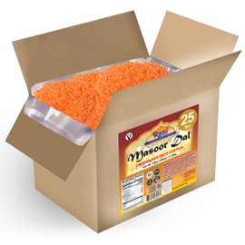 Rani Masoor Dal (Indian Red Lentils) Split Gram 400oz (25lbs) 11.36kg Bulk Box ~ All Natural | Gluten Friendly | NON-GMO | Kosher | Vegan | Indian Origin