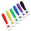 Multi pack of Six Heavy Duty Identification Silicon Key Ring