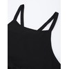 Edwin Apron with Front Ties Solid Color, Side Pockets, Black,