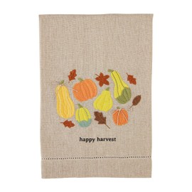 Mud Pie Hem Stitch Towel, Harvest, 21" x 14"