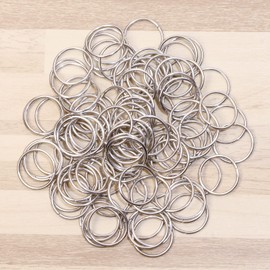 Shapenty Stainless Steel Open Jump Rings Connector Split Rings for Keychain Necklace Bracelet Earring Pendant Jewelry Finding Making Charm Crafting, 100PCS (14mm)
